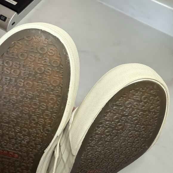 Taos Women’s Super Soul Sneaker Size 8 Natural Distressed Canvas Shoe No Insoles - Picture 10 of 12